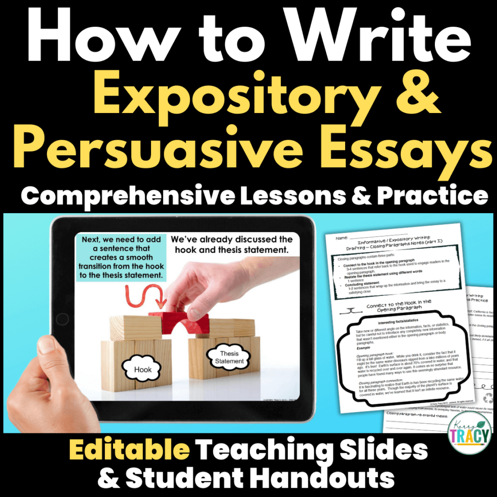 How to write expository and persuasive essays bundle cover