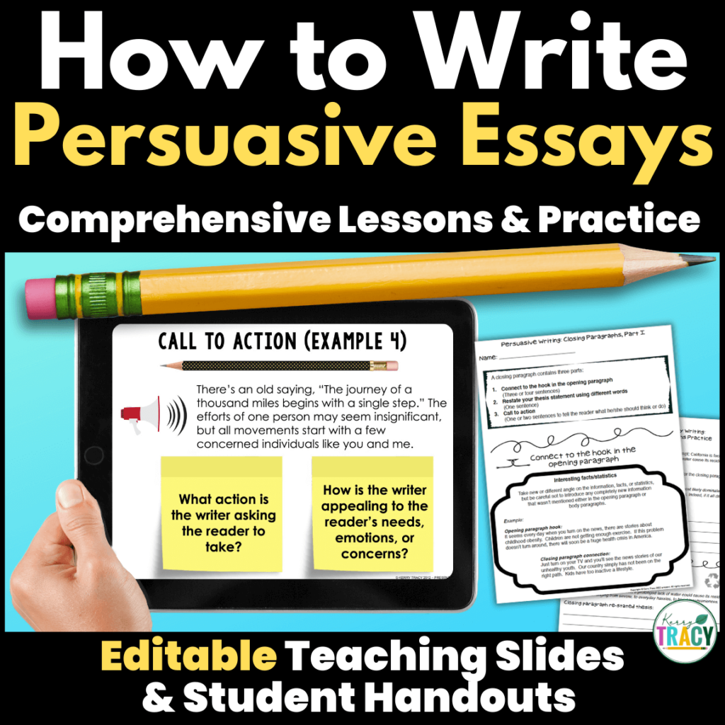 How to write persuasive essays bundle cover