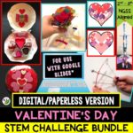 Click here for digital/paperless version of my Valentine's Day STEM Challenge Bundle