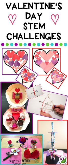 Valentine's Day STEM Challenges push your students to think critically, problem-solve, and collaborate while reinforcing math and science standards. This is brain-busting work disguised as fun! Modifications for grades 2 -8 included.