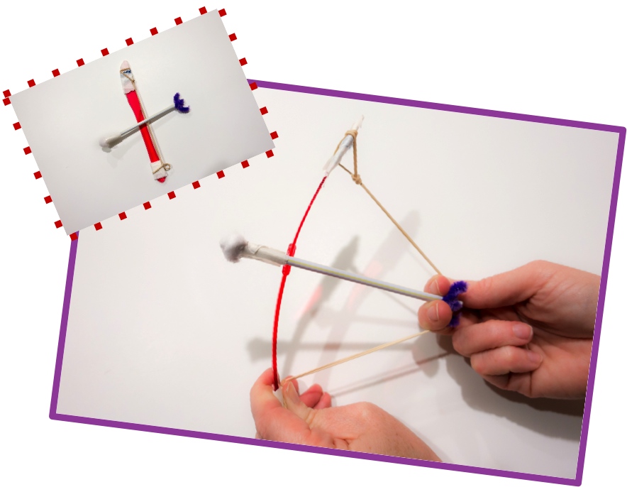 In this bow and arrow STEM activity, Cupid's Quiver, students design a bow and arrow to help Cupid deliver love potion.