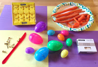 materials needed for this Easter/Spring themed Carrot Carriage