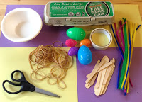 materials for Easter Egg-hanced challenge