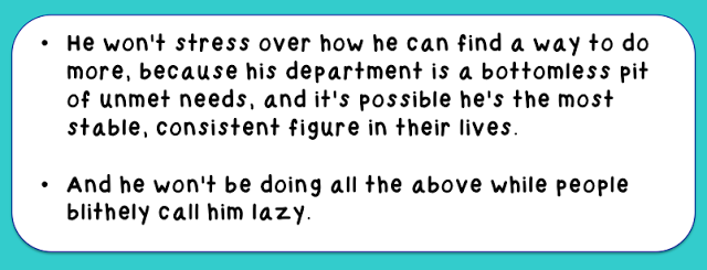 Just a few of the things those in the business world are not confronted with when they are planning an important presentation - but teachers will find all too familiar.