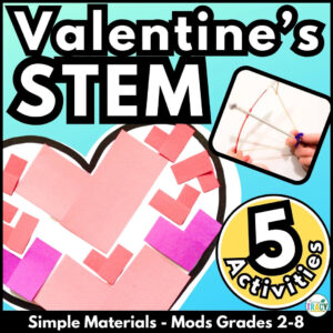 5 Valentine's STEM activity challenges bundle