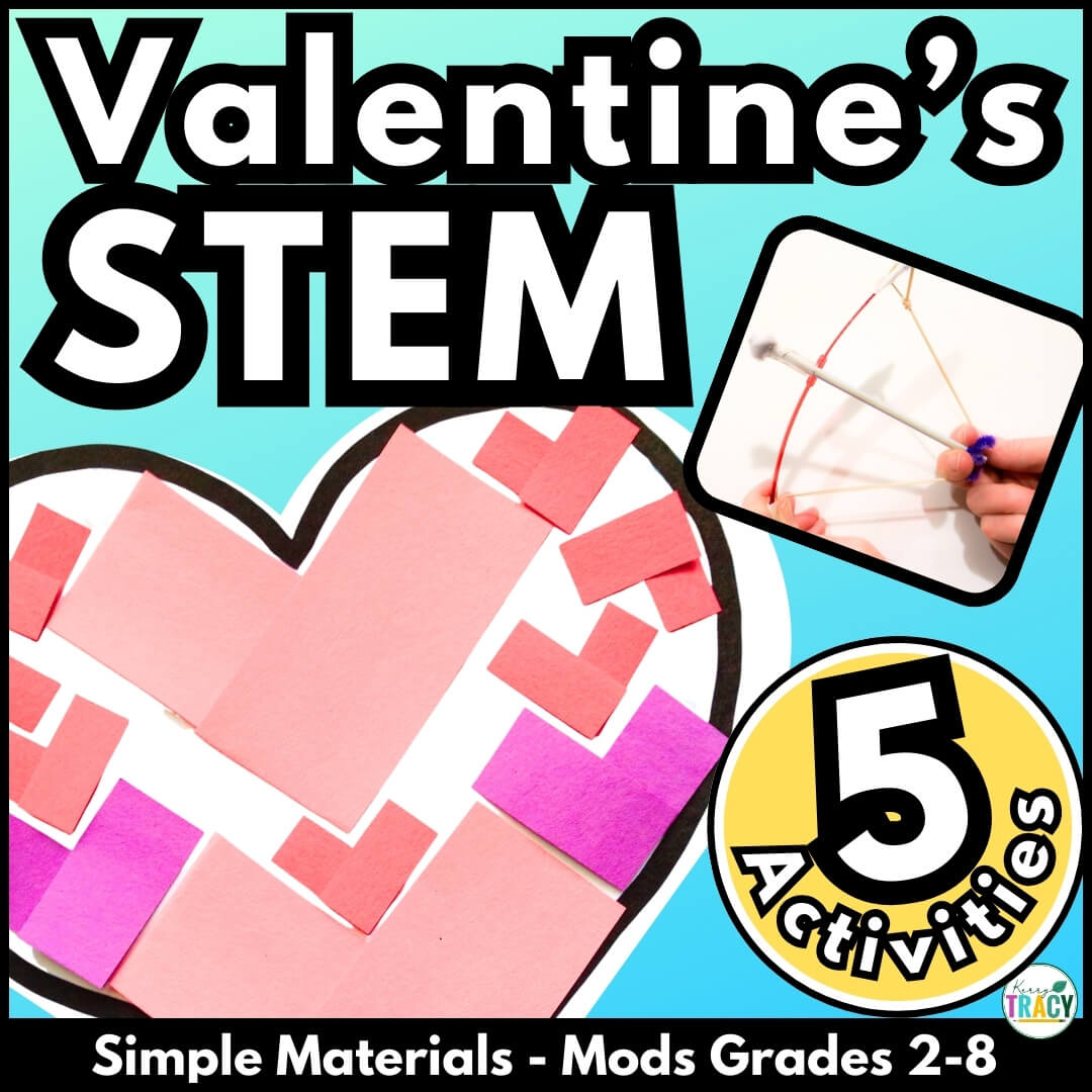 5 Valentine's STEM activity challenges bundle