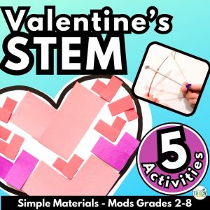 5 Valentine's STEM activity challenges bundle