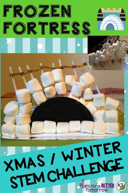 WINTER - CHRISTMAS STEM Challenge: In Frozen Fortress, students build a fortress wall, aiming for the biggest - and most stable - wall possible! Comes with modifications for grades 2-8.