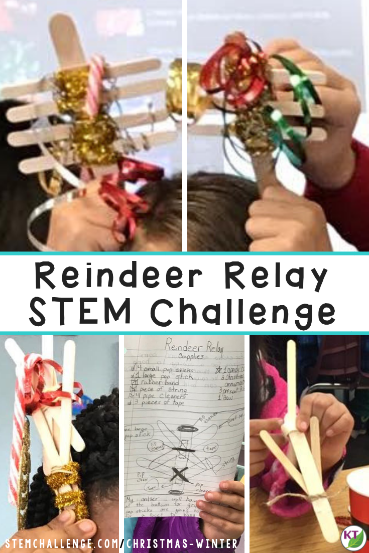 Christmas STEM Challenge: Reindeer Relay, students design the reindeer antlers to transport and transfer Christmas decorations during a relay race. If you prefer a winter/non-Christmas version of the challenge, students can transport reindeer "food" instead. Comes with modifications for grades 2-8.