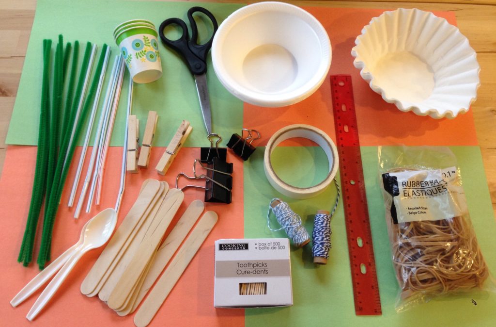 Suggested materials for St. Patrick's Day Activity STEM Challenge, Get the Gold