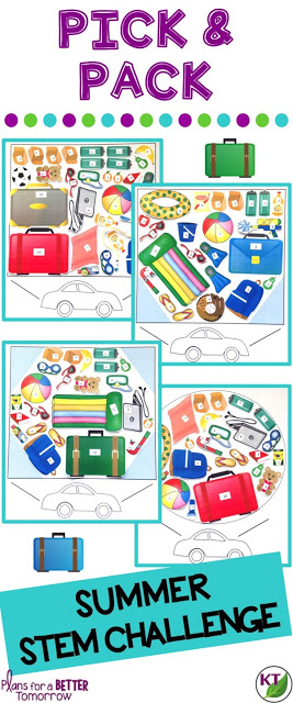 Summer STEM Challenge: In Pick & Pack, students arrange items with different point values into pre-defined car trunk spaces. They can’t have it all, though! They’ll use a criteria & constraints list to bring all of what they need and some of what they want, as they aim for the highest point value! Includes modifications for grades 2-8.