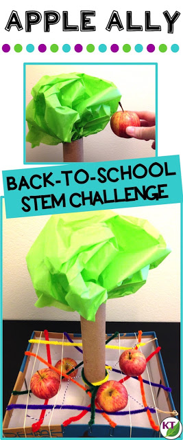 Back-to-School STEM Challenge: In Apple Ally, students build an apple catcher to protect falling apples from damage! This challenge is perfect for studies of gravity, forces, and motion, and includes modifications for grades 2-8.