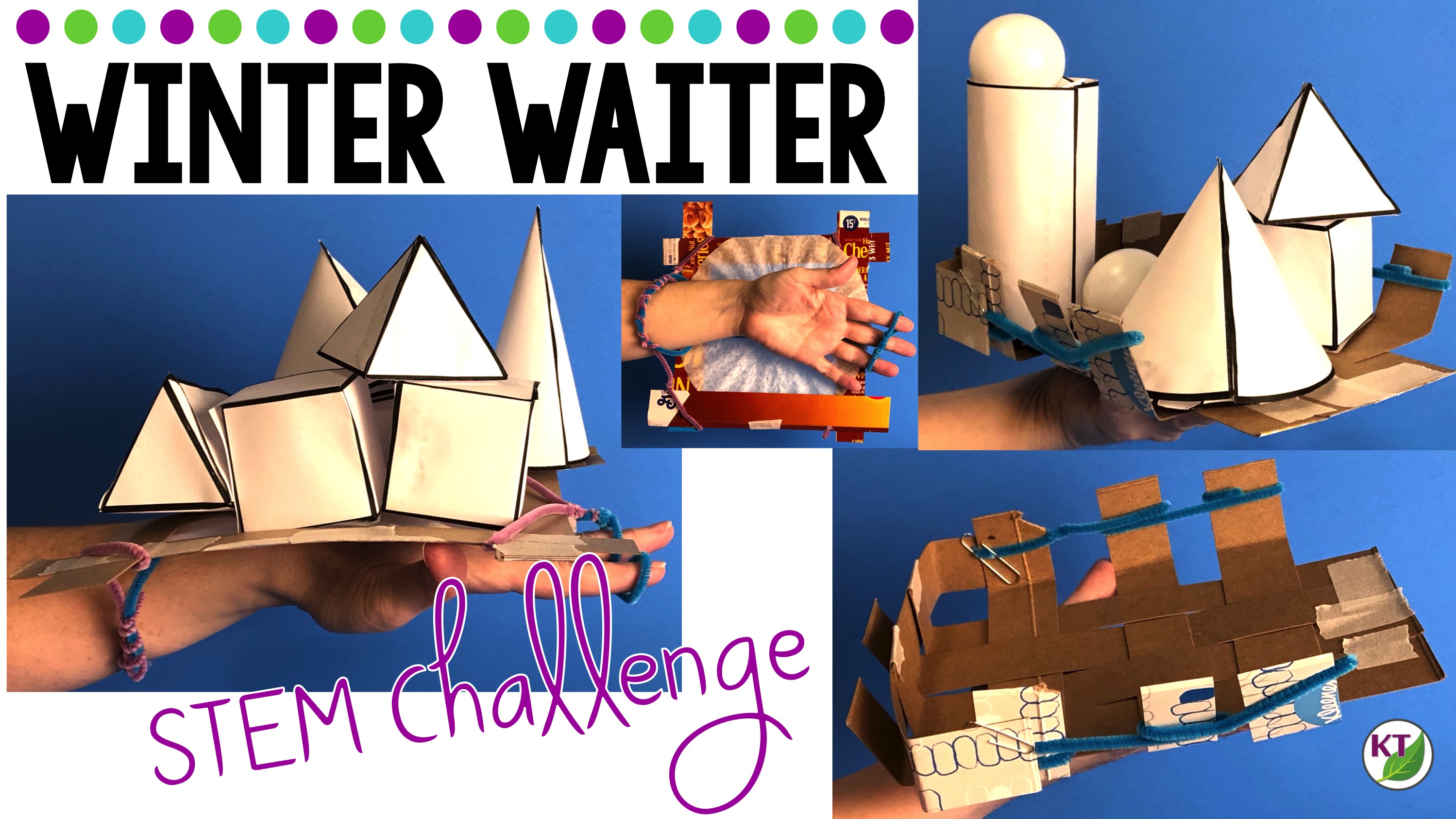 This STEM Challenge is the perfect antidote to cabin fever! In groups, students will design waiter’s trays to hold “snowy” 3D solids that they’ll test in a winter-themed, indoor relay race. This STEM Challenge is the perfect antidote to cabin fever! In groups, students will design waiter’s trays to hold “snowy” 3D solids that they’ll test in a winter-themed, indoor relay race.
