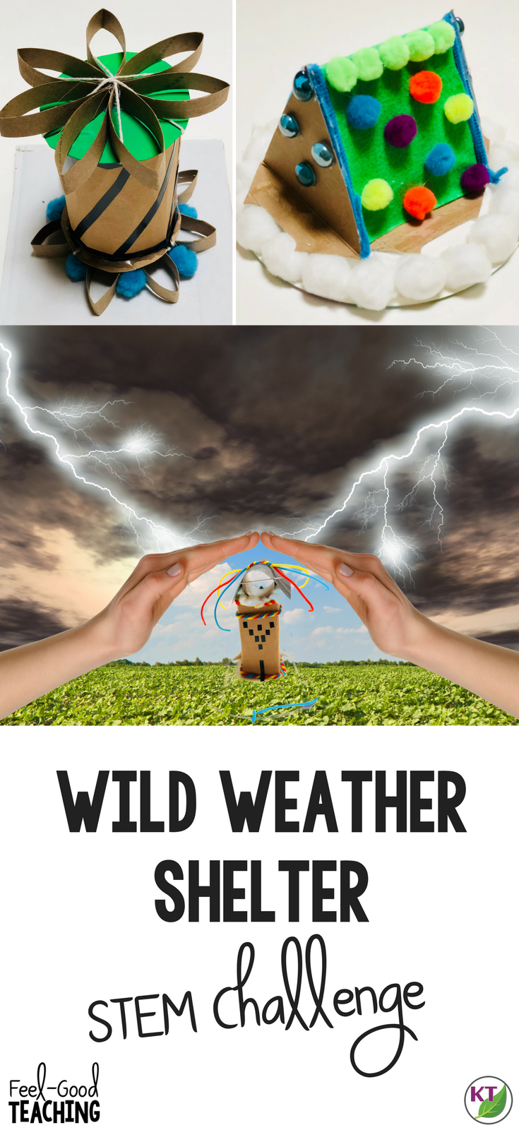 In this weather STEM Challenge activity students apply learning in weather, climate, natural disasters, natural resources & more! Students build shelters to protect against 3-12 weather and/or disaster events. Modifcations for grades 2-8 are included.