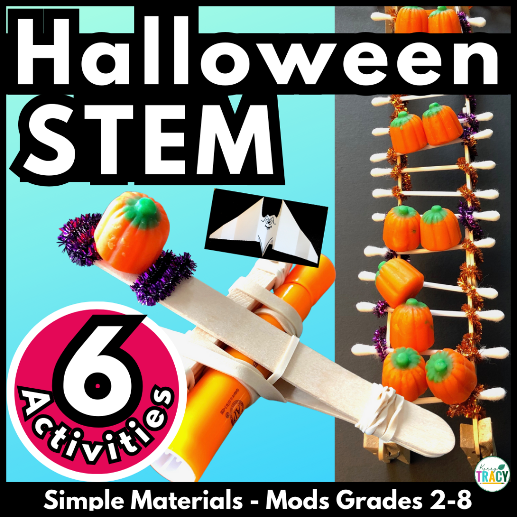 6 Halloween STEM Activities including Bone Bridge®, Treat Toss, Wings Wanted and more.