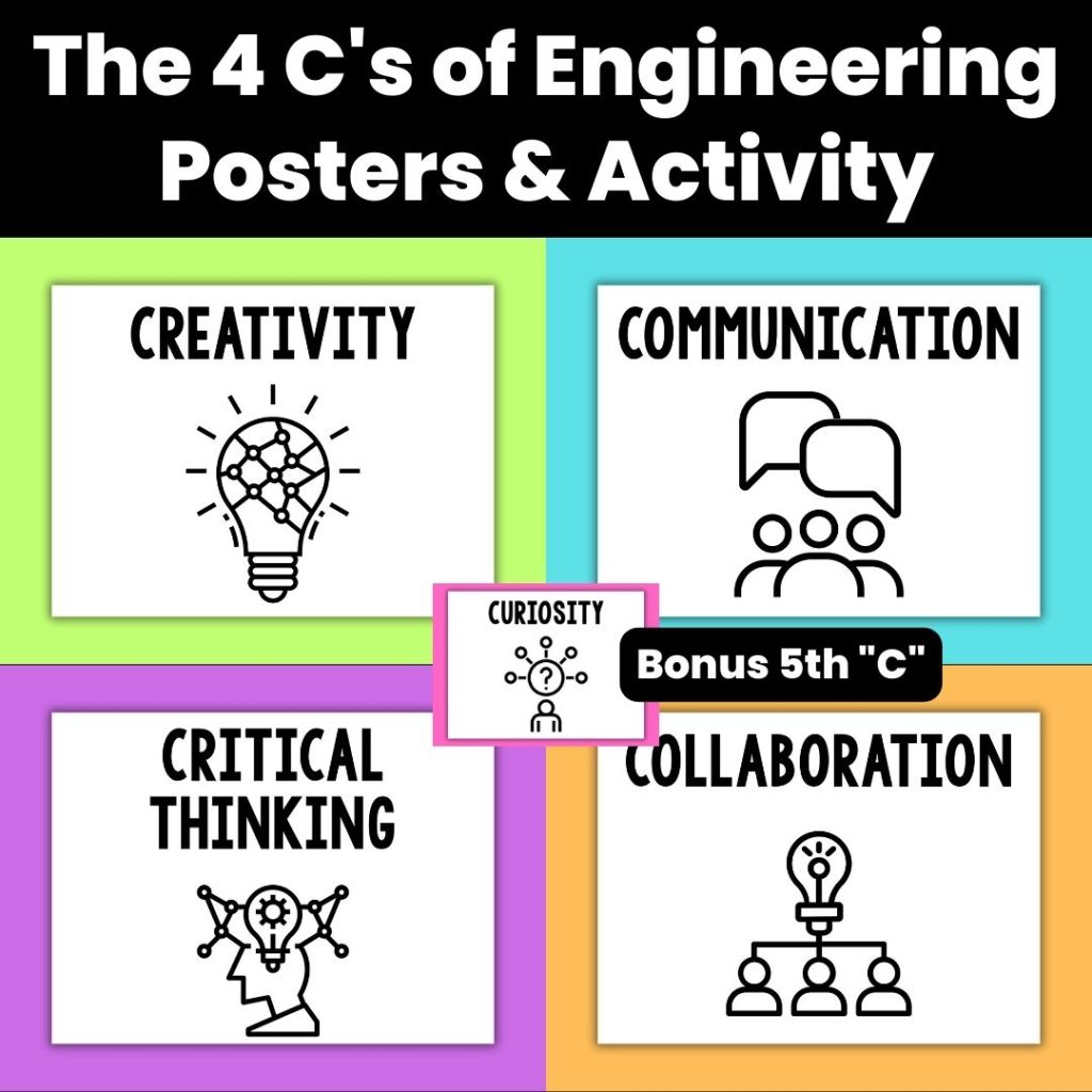 STEM activities for the classroom with the 4 C's of engineering