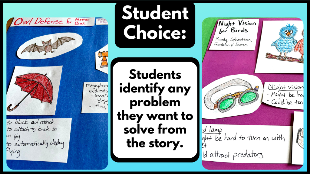 Students can choose which problem from the story they want to solve in Stop the Stem read aloud resources.