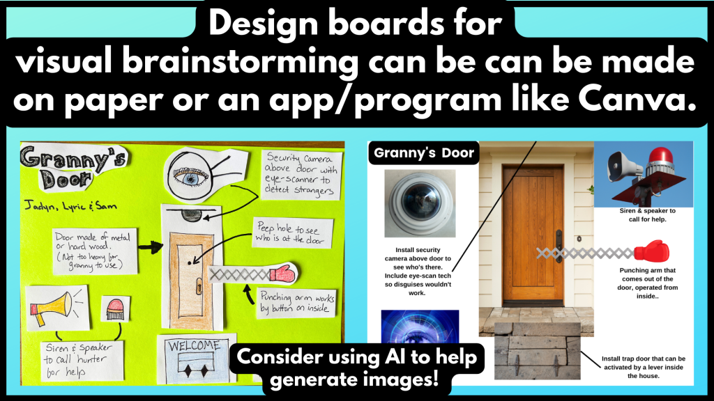 Stop the Story STEM Read Aloud activities use design boards for students to engage in visual brainstorming.