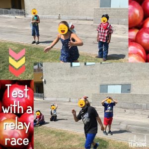 Apples A-head STEM activity relay race