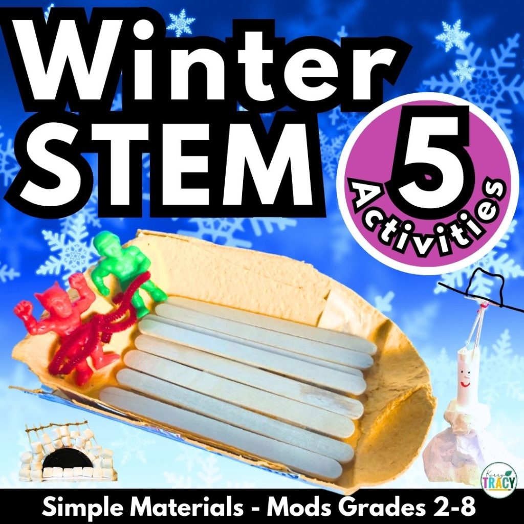 5 Winter or Christmas STEM Activities Bundle