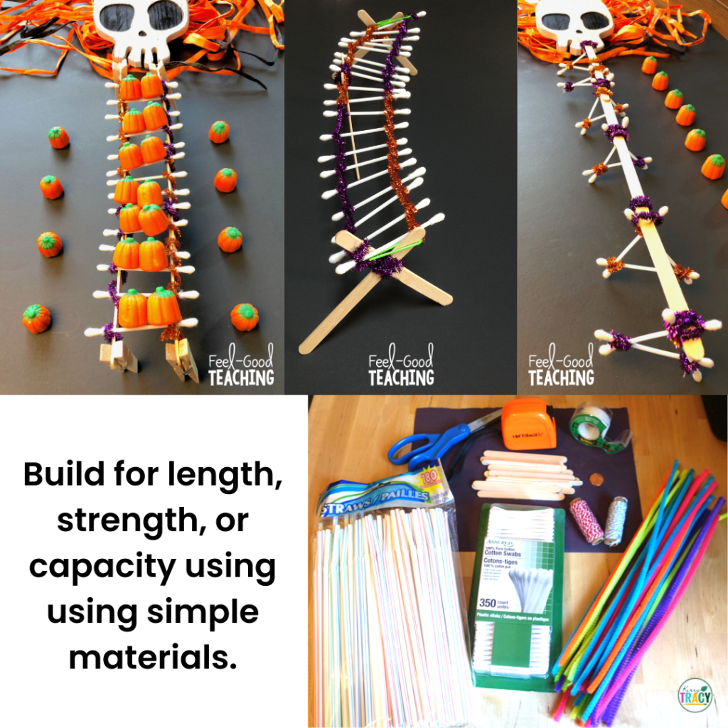 Halloween Activity &amp; STEM Challenge: Bone Bridge® - Feel Good Teaching