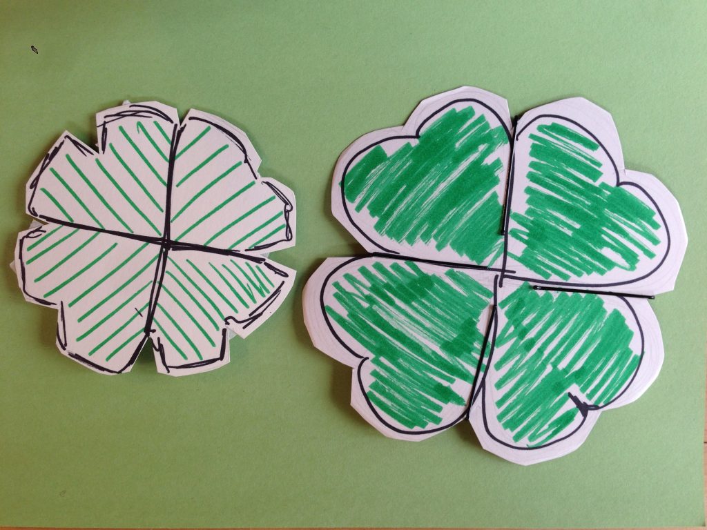 A student designed four-leaf frisbee in the Probability STEM Challenge, Limitless Luck