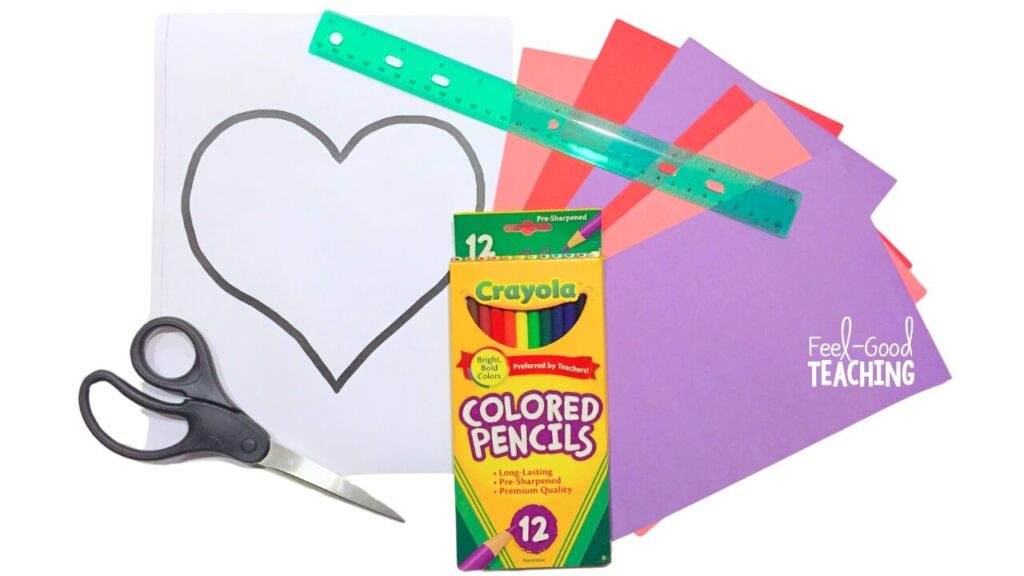 Materials for Valentine's Day STEM activity, Heavy Hearts.