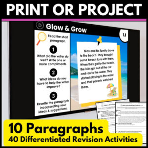 Beach Theme Revising Activities 40 Differentiated Activities