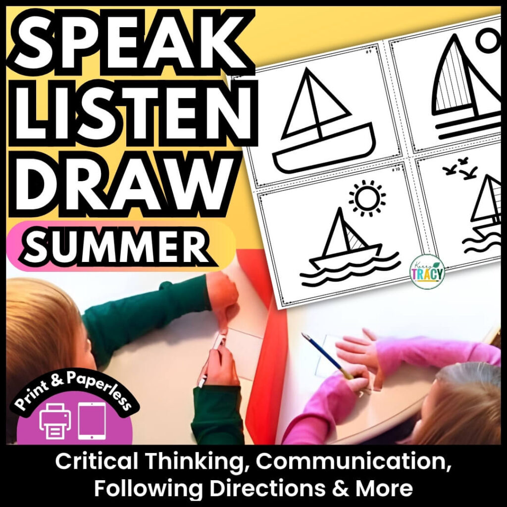 Summer Following Directions Activity