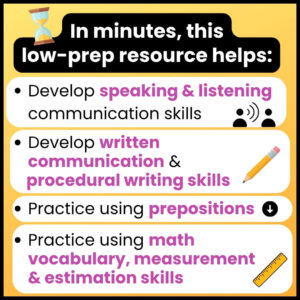 Summer Following Directions Activity Uses & Ideas